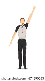 Isolated basketball referee.