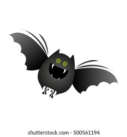 Isolated bat icon on a white background, Halloween vector illustration