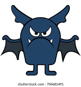 Isolated bat icon on a white background, vector illustration