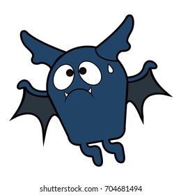 Isolated bat icon on a white background, vector illustration
