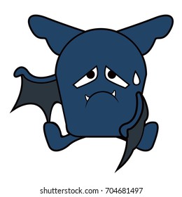 Isolated bat icon on a white background, vector illustration
