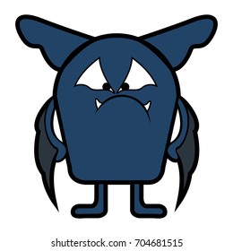 Isolated bat icon on a white background, vector illustration