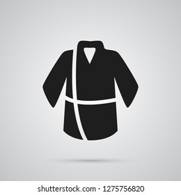 Isolated bathrobe icon symbol on clean background. Vector housecoat element in trendy style.