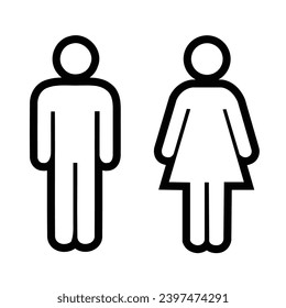 Isolated bathroom gender icon flat design Vector illustration
