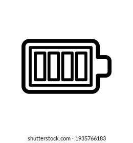 Das Design der Akku-Icon-Serie ist isoliert. Vollakku-Icon-Vektorgrafik. Batterieaufladeanzeiger