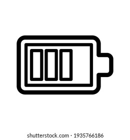 Isolated battery icon line design. battery charge indicator