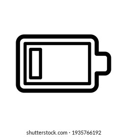 Diseño de línea de iconos de batería aislada. indicador de carga de batería