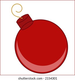 isolated bauble on hook illustration