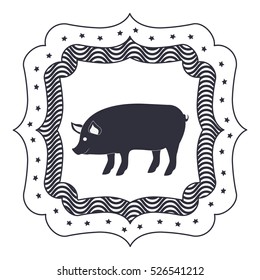 Isolated bbq menu and steak house design