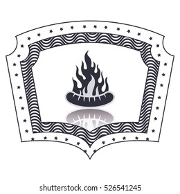 Isolated bbq menu and steak house design