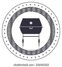 Isolated bbq menu and steak house design