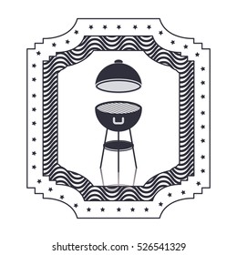 Isolated bbq menu and steak house design