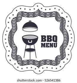 Isolated bbq menu and steak house design