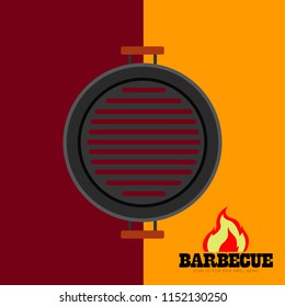 Isolated bbq poster
