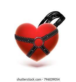 Isolated Bdsm Heart Icon On A White Background