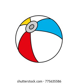 Isolated beach ball design