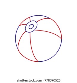 Isolated beach ball design