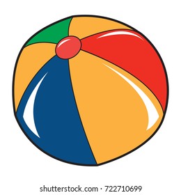 Isolated beach ball on a white background, Vector illustration