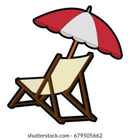 isolated beach chair