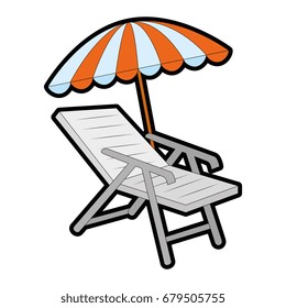 isolated beach chair