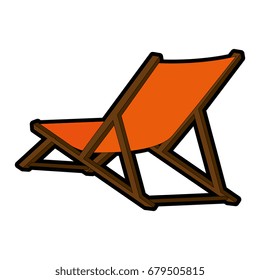 isolated beach chair