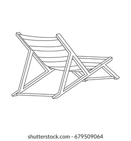 isolated beach chair