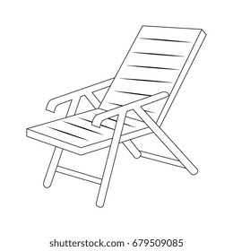 isolated beach chair