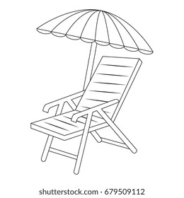 isolated beach chair