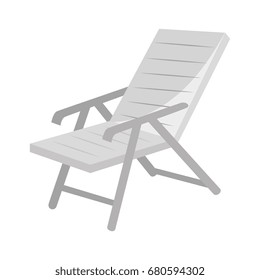 isolated beach chair