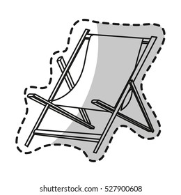 Isolated beach chair design