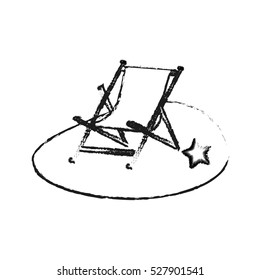 Isolated beach chair design