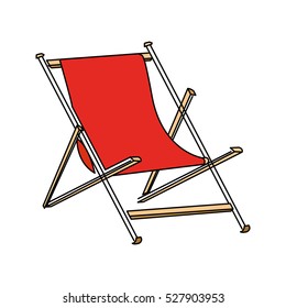 Isolated beach chair design