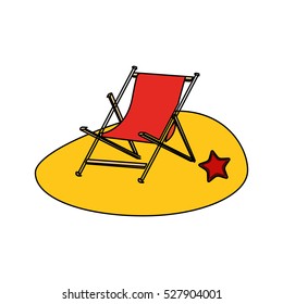 Isolated beach chair design