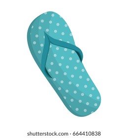 isolated beach flip flops