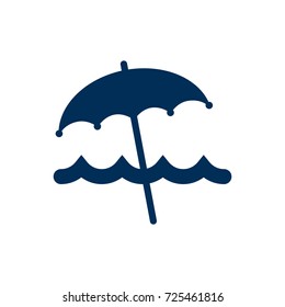 Isolated Beach Icon Symbol On Clean Background. Vector Umbrella Element In Trendy Style.