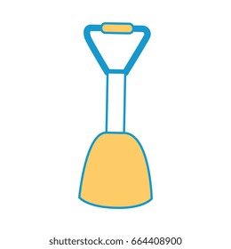 isolated beach shovel