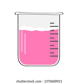 Isolated beaker image. Laboratory instruments. Vector illustration design