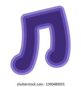 Isolated beamed musical note on white background - Vector
