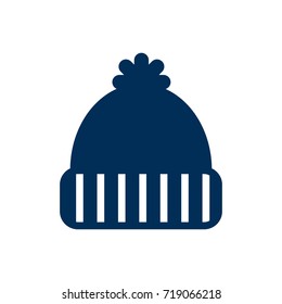 Isolated Beanie Icon Symbol On Clean Background. Vector Knitted Hat Element In Trendy Style.