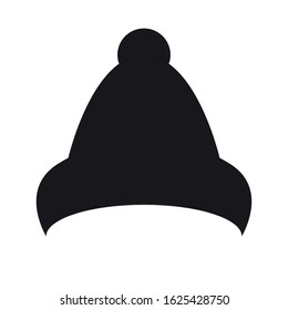 Isolated beanie image. Winter clothes icon - Vector