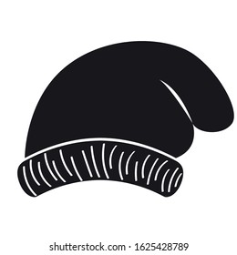 Isolated beanie image. Winter clothes icon - Vector