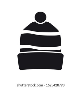 Isolated beanie image. Winter clothes icon - Vector