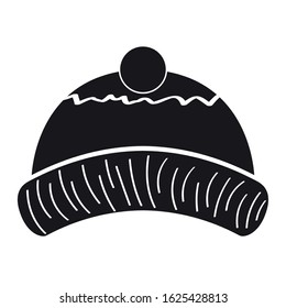 Isolated beanie image. Winter clothes icon - Vector