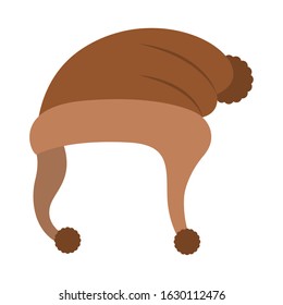 Isolated beanie image. Winter clothes icon - Vector