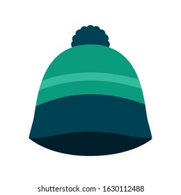 Isolated beanie image. Winter clothes icon - Vector