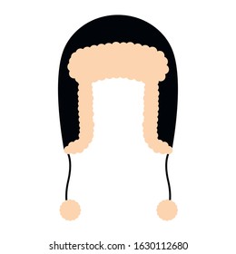 Isolated beanie image. Winter clothes icon - Vector