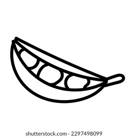 Icono vegetal de frijol aislado Esbozo de diseño Vector