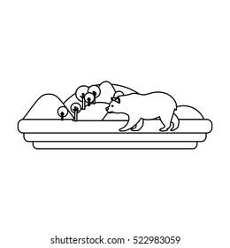 Isolated bear animal design