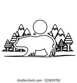 Isolated bear animal design