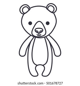 Isolated bear cartoon design